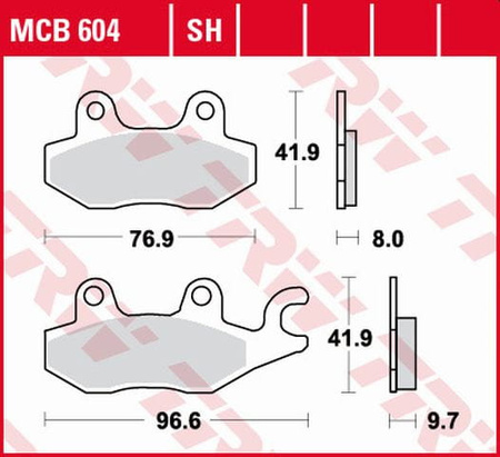 Klocki Hamulcowe TRW MCB604