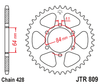 Zębatka Tylna JT JTR809.49
