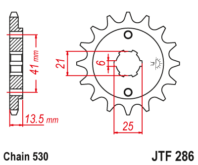 Zębatka Przednia JT JTF286.16
