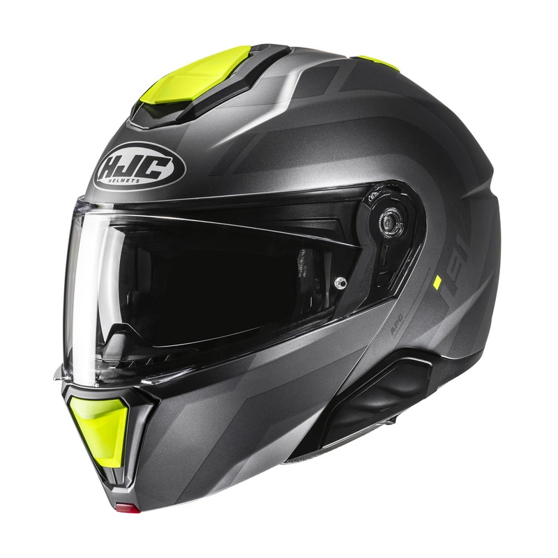 Kask motocyklowy szczękowy HJC I91 ARVEN Szaro-żółty