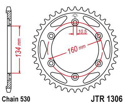 Zębatka Tylna JT JTR1306.40