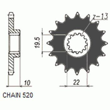 Zębatka Przednia Sunstar SUNF323-13
