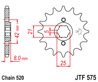 Zębatka Przednia JT JTF575.13