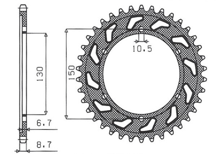 Zębatka Tylna Sunstar SUNR1-5601-48
