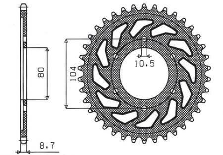 Zębatka Tylna Sunstar SUNR1-5353-40