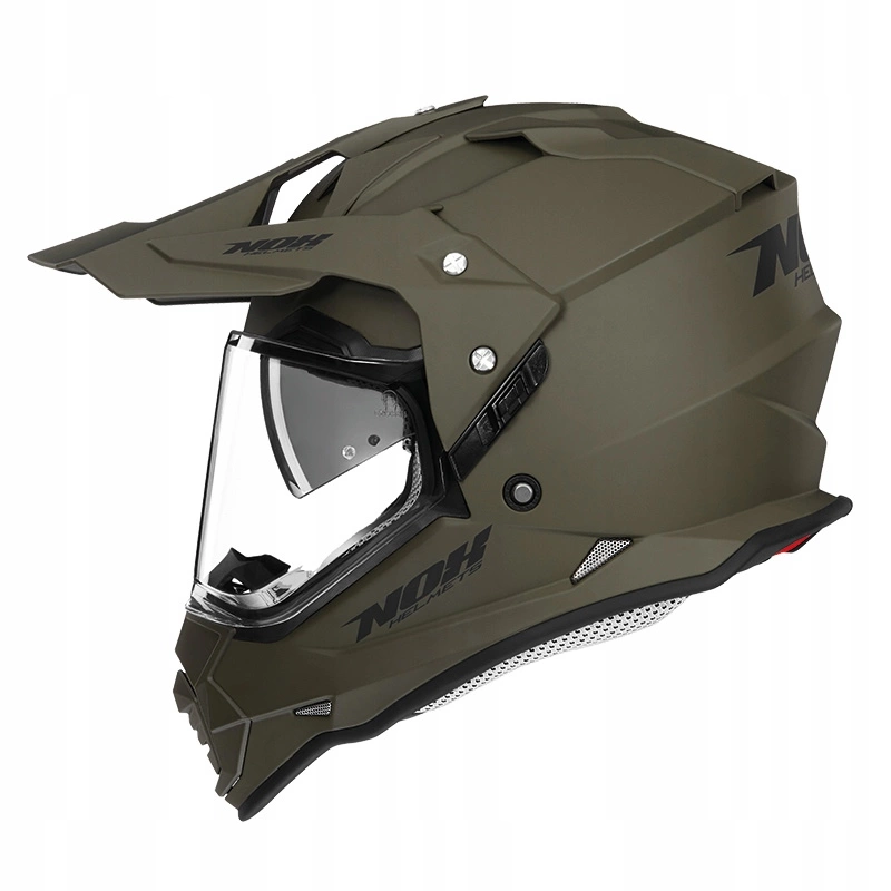 Kask off-roadowy motocyklowy NOX N312 Zielony mat