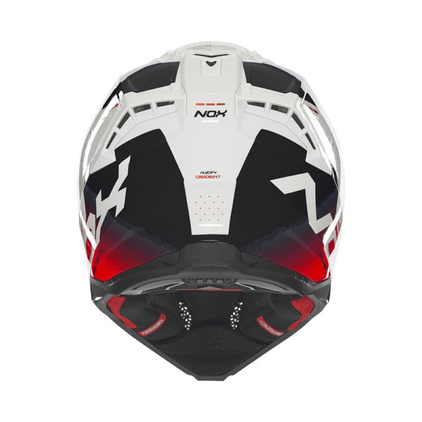 Kask off-roadowy motocyklowy NOX N634 GRADIANT Biało-czerwono-czarny