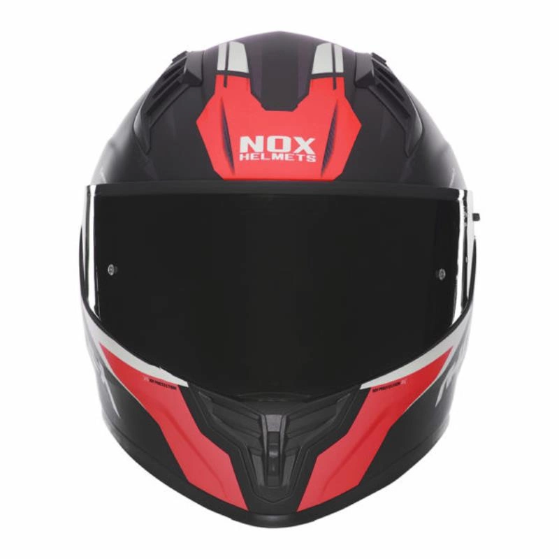 Kask intregralny motocyklowy NOX N401 CROWER Czarno-czerwony mat