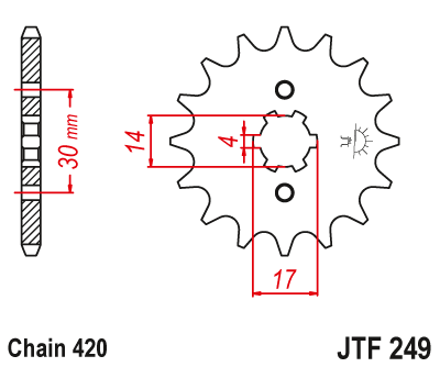 JT ZĘBATKA PRZEDNIA JTF249.14