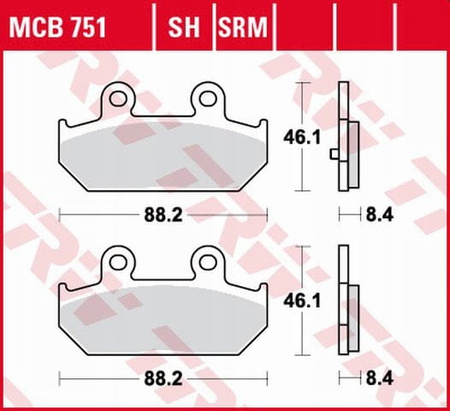 Klocki Hamulcowe TRW MCB751