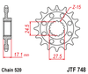 Zębatka Przednia JT JTF748.15