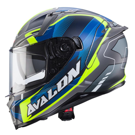Kask Integralny Motocyklowy CABERG AVALON X OPTIC GREY BLUE RED
