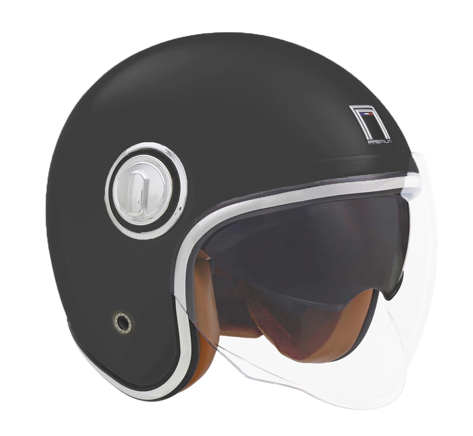 Kask otwarty motocyklowy NOX NP106 HERITAGE Czarny mat