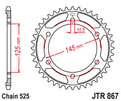 Zębatka Tylna JT JTR867.44