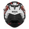 Kask Integralny Motocyklowy NOX N304 CARVER BLACK RED WHITE