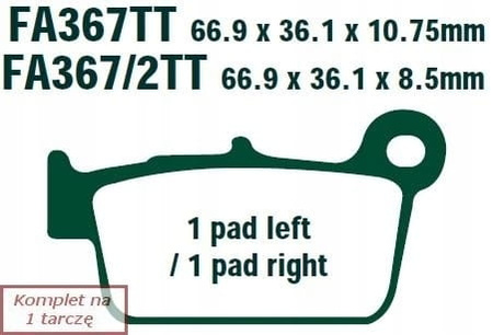 Klocki Hamulcowe EBC FA367/2TT