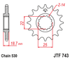 Zębatka Przednia JT JTF743.15