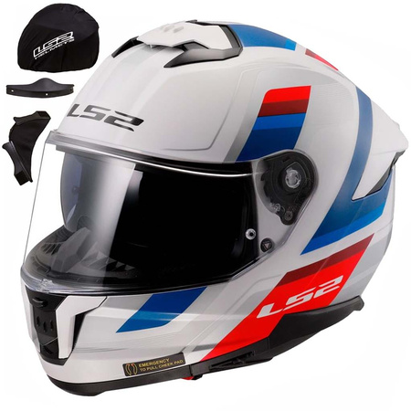 Kask Integralny LS2 FF808 Stream II Vintage White Blue Red