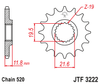 Zębatka Przednia JT JTF3222.12