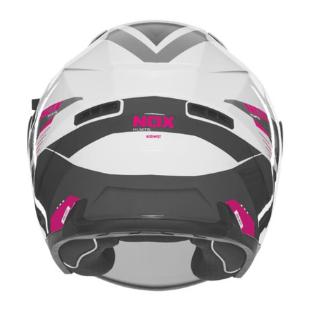 Kask Otwarty Motocyklowy NOX N130 MYST WHITE BLACK PINK