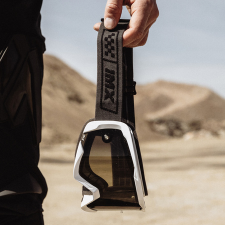 GOGLE IMX ENDURANCE RACE GOG WHITE/BLACK (SZYBA DARK SMOKE + CLEAR)