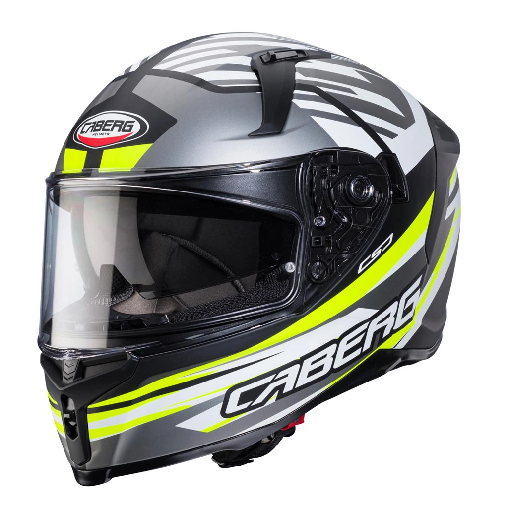 Kask integralny motocyklowy CABERG AVALON X KIRA Czarno-szaro-żółty