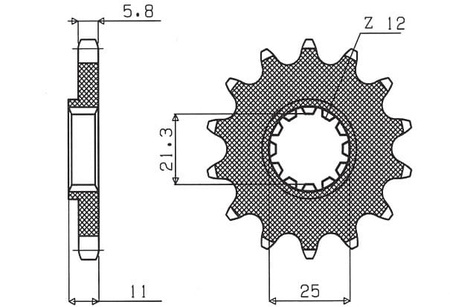 Zębatka Przednia Sunstar SUNF383-14