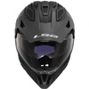 Kask Motocyklowy Adventure LS2 MX702 PIONEER II BLACK MAT czarny matowy
