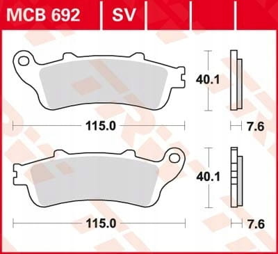 Klocki Hamulcowe TRW MCB692SV