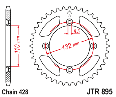 Zębatka Tylna JT JTR895.46
