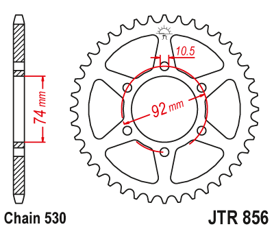 Zębatka Tylna JT JTR856.45