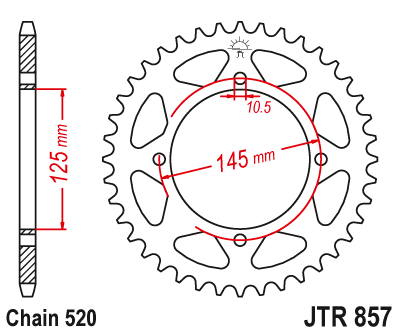 Zębatka Tylna JT JTR857.47