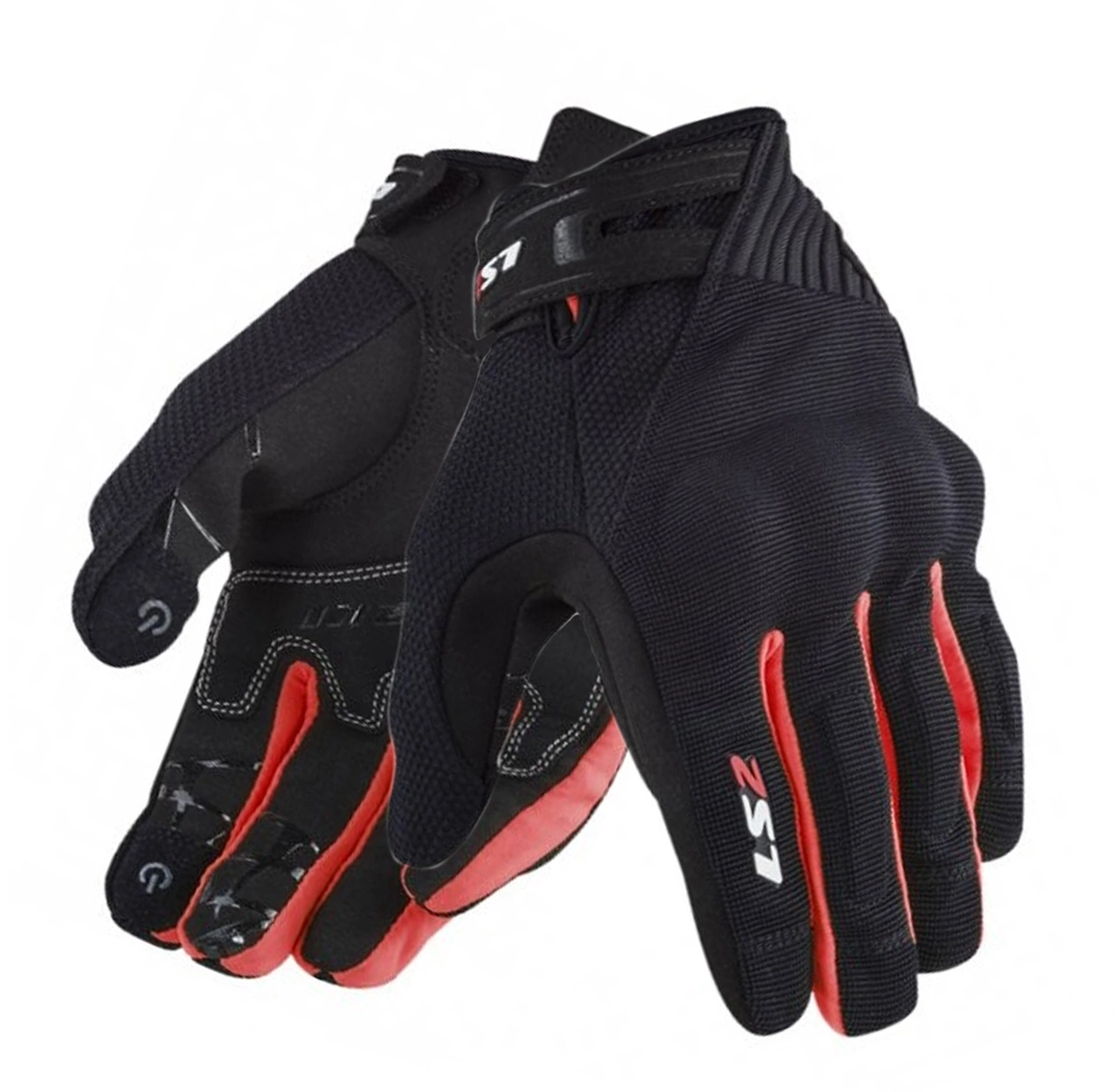 Rękawice LS2 DART 2 MAN GLOVES Czarno-czerwone