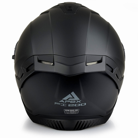 Kask Integralny Apex FI200 SOLID czarny matowy