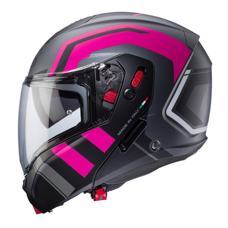 Kask szczękowy CABERG FLIP-UP HORUS X ROAD GREY BLACK PINK
