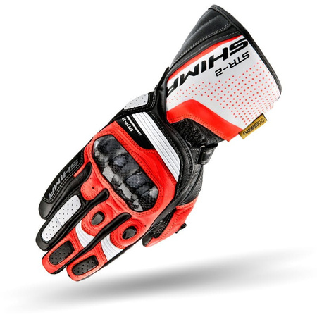 Rękawice Motocyklowe Męskie SHIMA STR-2 RED/FLUO
