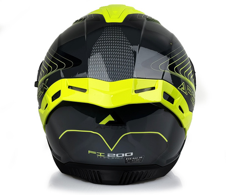 Kask Integralny Apex FI200 MADRID GREY/YELLOW