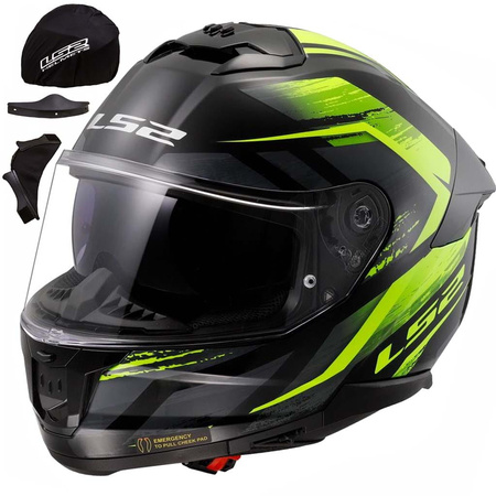 Kask Integralny LS2 FF808 Stream II Furry Black H-V Yellow