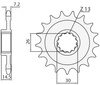 Zębatka Przednia Sunstar SUNF432-16