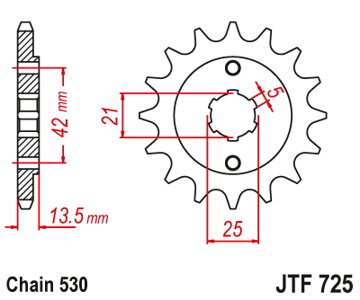 Zębatka Przednia JT JTF725.15
