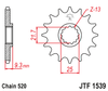 Zębatka Przednia JT JTF1539.14