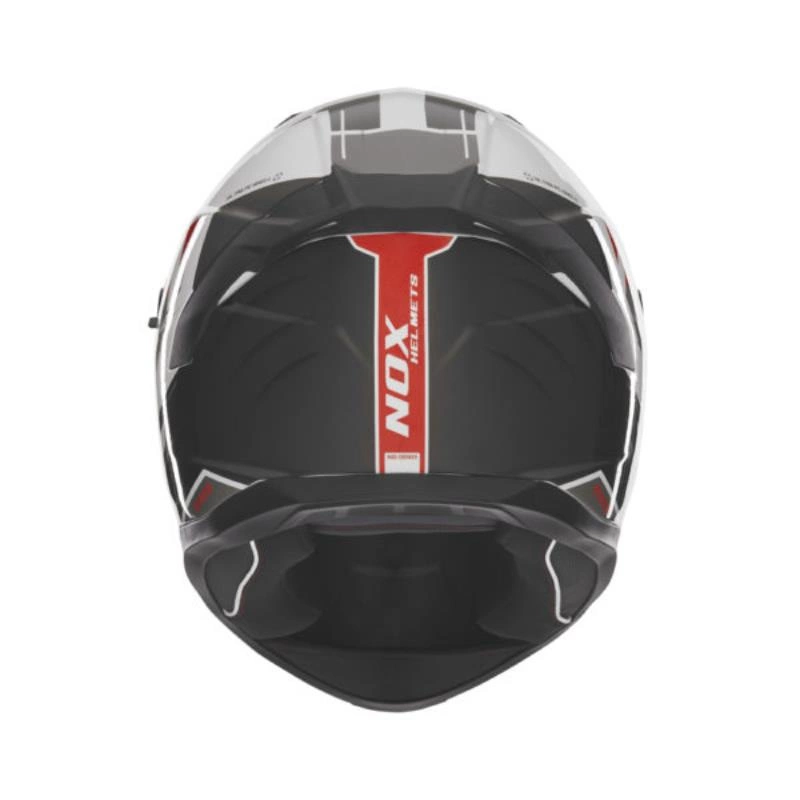Kask intregralny motocyklowy NOX N401 CROWER Czarno-czerwono-biały