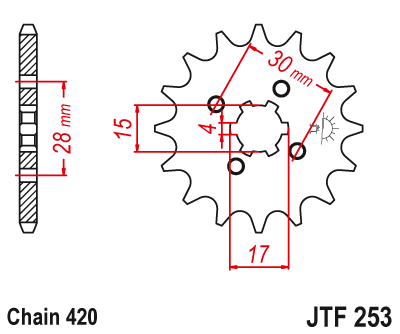JT ZĘBATKA PRZEDNIA JTF253.12