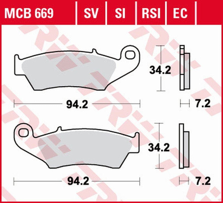 Klocki Hamulcowe TRW MCB669EC