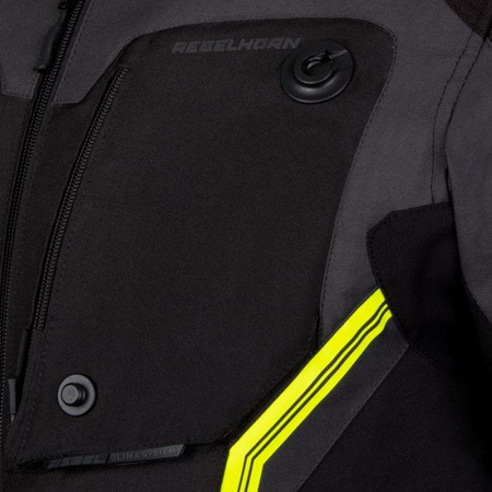 Męska Kurtka Rebelhorn Borg Black Dark Grey Fluo