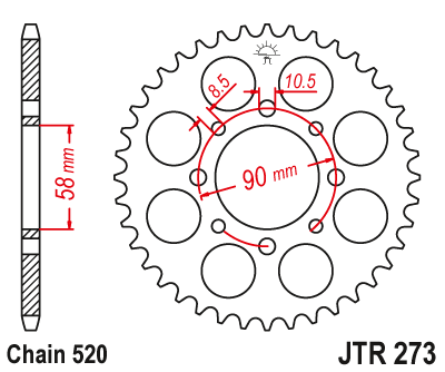 Zębatka Tylna JT JTR273.41