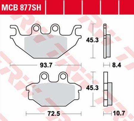 Klocki Hamulcowe TRW MCB877SH