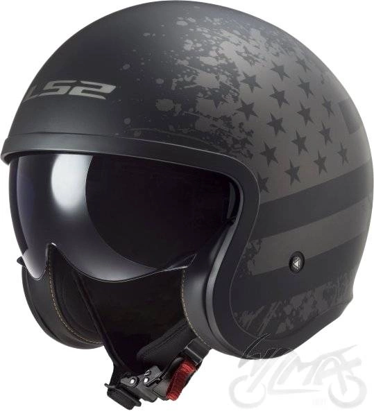 Kask LS2 OF599 SPITFIRE FLAG Czarny Matowy