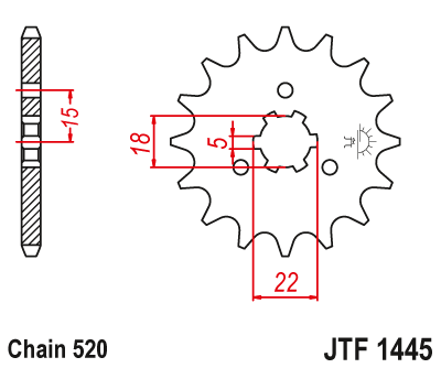 Zębatka Przednia JT JTF1445.11