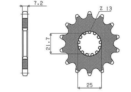 Zębatka Przednia Sunstar SUNF404-14